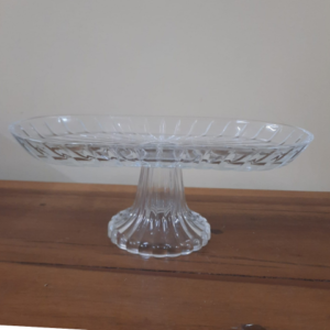 Bandeja de vidro grosso Adely oval