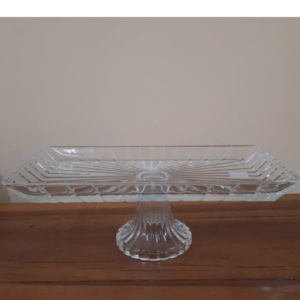 Bandeja de vidro grosso Adely retangular