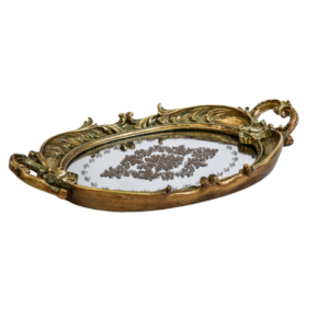 Linha dourada metal e resina
